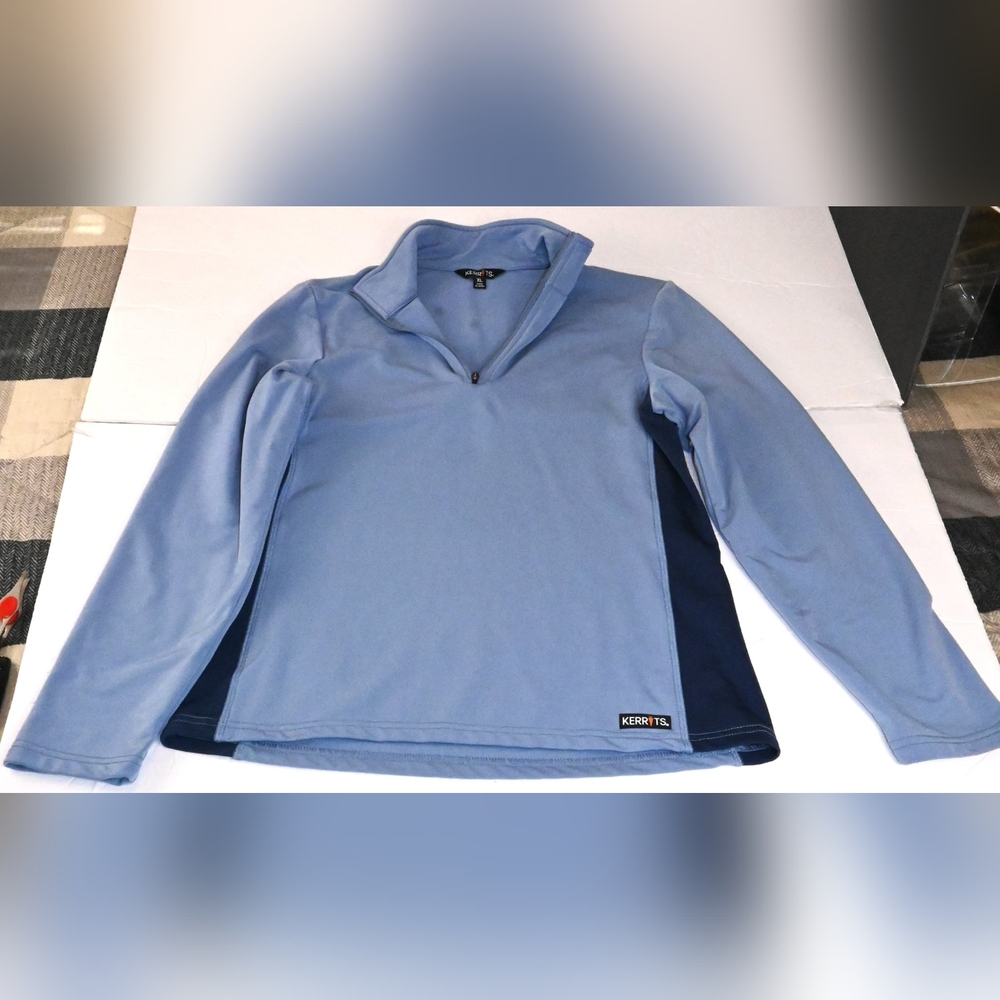 Kerrits Y XL Quarter-Zip Pullover Blue Equestrian, Horse, Ranch, Farm, Barn,